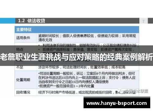 老詹职业生涯挑战与应对策略的经典案例解析 老詹职业生涯挑战与应对策略的经典案例解析