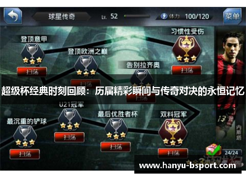 超级杯经典时刻回顾：历届精彩瞬间与传奇对决的永恒记忆